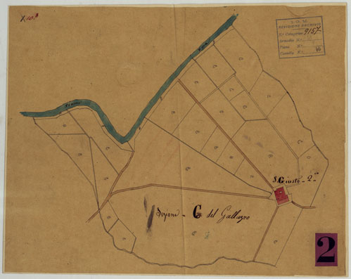(N:24836) ELEMENTI PER LA FORMAZIONE DI UNA CARTA DELLA TOSCANA ALLA SCALA DI 1:28.800 - GALLUZZO. (CA005605) Carte e stampe antiche: riproduzione a colori su carta (formato A3)