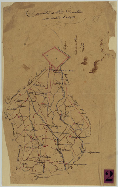 (N:9752) ELEMENTI PER LA FORMAZIONE DI UNA CARTA DELLA TOSCANA ALLA SCALA DI 1:28.800 - PISTOIA SUD EST. (CA005644) Carte e stampe antiche: riproduzione a colori su carta (formato A3)