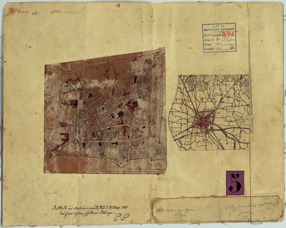 (N:24851) DINTORNI DI FIRENZE - MINUTA N. 1 (CA005659) Carte e stampe antiche: riproduzione a colori su carta (formato A3)