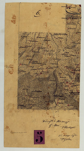 (N:24856) DINTORNI DI FIRENZE - MINUTA N. 6 (CA005664) Carte e stampe antiche: riproduzione a colori su carta (formato A3)