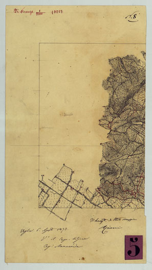 (N:24858) DINTORNI DI FIRENZE - MINUTA N. 8 (CA005666) Carte e stampe antiche: riproduzione a colori su carta (formato A3)