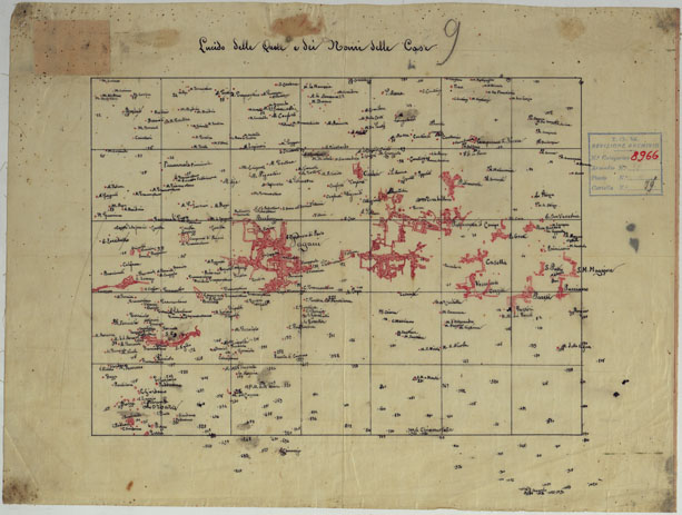 (N:9402) DINTORNI DI NAPOLI  MINUTE DI CAMPAGNA - FOGLIO 9 PAGANI (CA006534, CA006535) Carte e stampe antiche: riproduzione a colori su carta (formato A3)