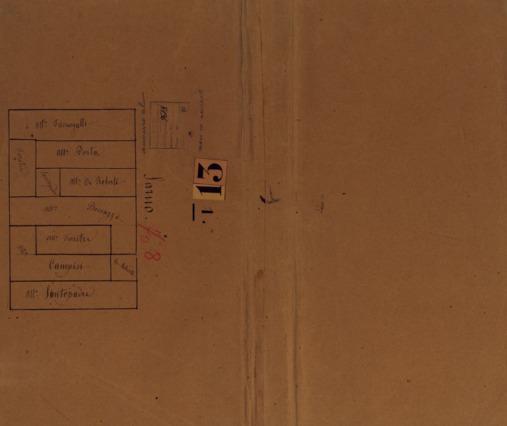 (N:24931) VESUVIO E DINTORNI - COPERTINA FOGLIO DI SARNO. (CA006556) Carte e stampe antiche: riproduzione a colori su carta (formato A3)