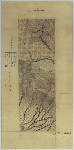 (N:13746) VESUVIO E DINTORNI - FOGLIO 3 SARNO. (CA006562) Carte e stampe antiche: riproduzione a colori su carta (formato A3)