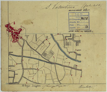 (N:13872) VESUVIO E DINTORNI - SAN VALENTINO. (CA006577) Carte e stampe antiche: riproduzione a colori su carta (formato A3)