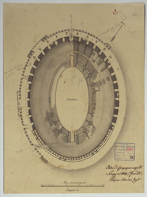 (N:15735) Scavi di Pompei - Foglio 2 (CA006761) Carte e stampe antiche: riproduzione a colori su carta (formato A3)