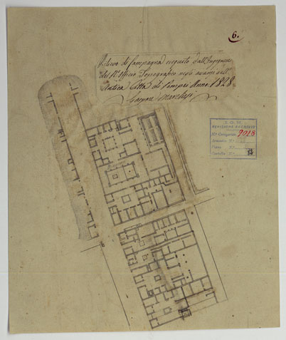 (N:15749) Scavi di Pompei - Foglio 6 (CA006765) Carte e stampe antiche: riproduzione a colori su carta (formato A3)