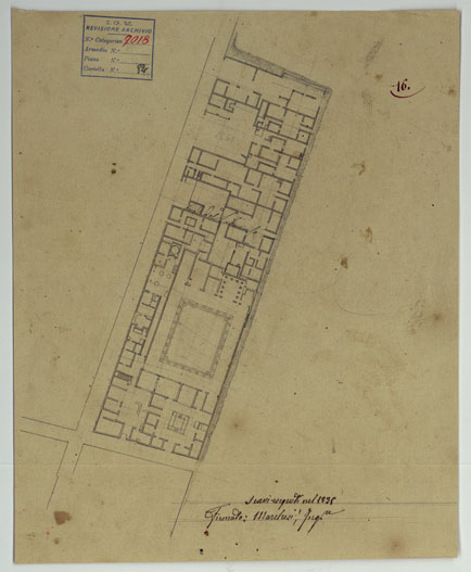 (N:15730) Scavi di Pompei - Foglio 16 (CA006775) Carte e stampe antiche: riproduzione a colori su carta (formato A3)