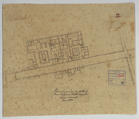 (N:15736) Scavi di Pompei - Foglio 20 (CA006780) Carte e stampe antiche: riproduzione a colori su carta (formato A3)