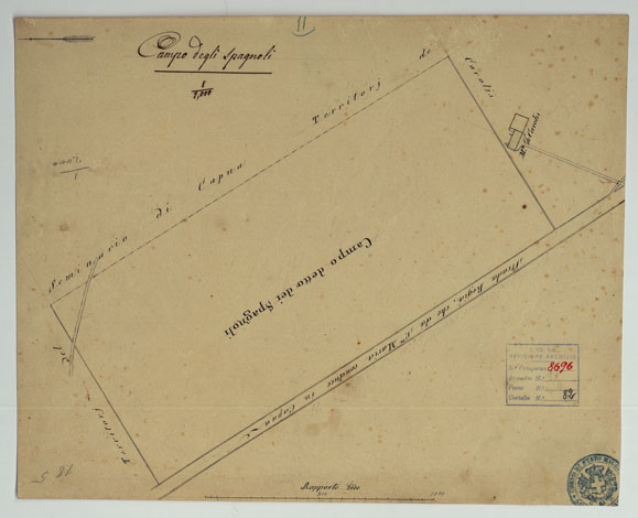 (N:482) Campo detto degli Spagnuoli Santa Maria di Capua (CA006803) Carte e stampe antiche: riproduzione a colori su carta (formato A3)