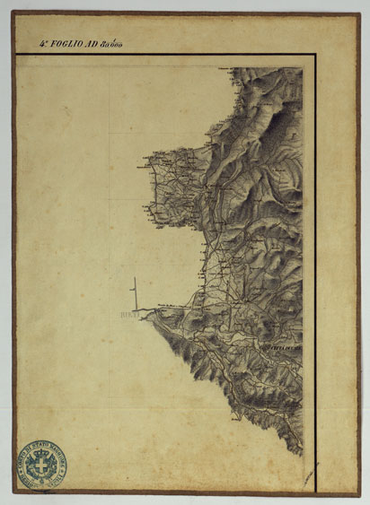 (N:14803) CARTA DEL REGNO DI NAPOLI - FOGLIO 4A CITTADUCALE. (CA007109) Carte e stampe antiche: riproduzione a colori su carta (formato A3)