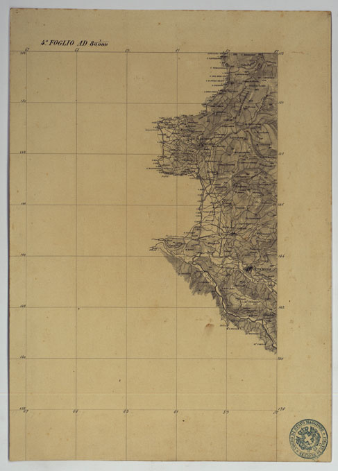 (N:14804) CARTA DEL REGNO DI NAPOLI - FOGLIO 4B CITTADUCALE. (CA007110) Carte e stampe antiche: riproduzione a colori su carta (formato A3)