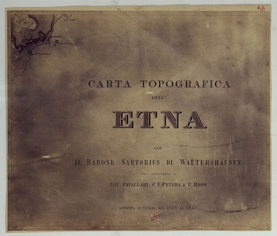 (N:16953) CARTA GEOLOGICA DELL' ETNA - Foglio C4 - Titolo (CA007246) Carte e stampe antiche: riproduzione a colori su carta (formato A3)