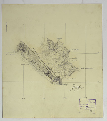 (N:17470) ESPERIMENTI DI RILIEVI E DISEGNI DI ROCCE DAL VERO.
 (CA008014) Carte e stampe antiche: riproduzione a colori su carta (formato A3)