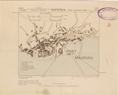 (N:27284) IMPERIA (SE001110) Carte e stampe antiche: riproduzione a colori su carta (formato A4)