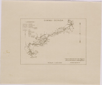 (N:28657) GIMMA - BONGA. (SE002544) Carte e stampe antiche: riproduzione a colori su carta (formato A4)