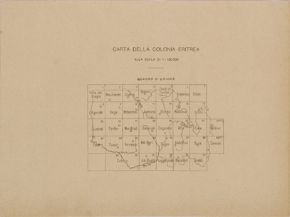 (N:30102) QUADRO D'UNIONE PER IL 100.000 (SE004048) Carte e stampe antiche: riproduzione a colori su carta (formato A4)