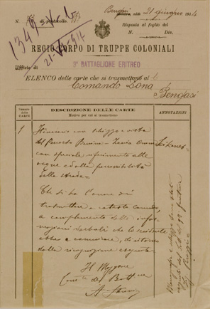 (N:30793) ITINERARIO BERGA - BENINA AMM SCIKANAB - FOGLIO 1 (SE004766) Carte e stampe antiche: riproduzione a colori su carta (formato A4)