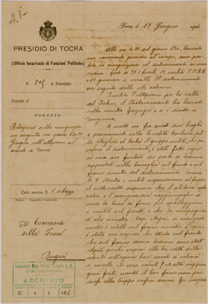 (N:30861) ITINERARIO BENGASI TOCRA - PAGINA 1. (SE004791) Carte e stampe antiche: riproduzione a colori su carta (formato A4)