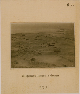 (N:30953) FORTIFICAZIONE CAMPALE A CARCURA (SE004931) Carte e stampe antiche: riproduzione a colori su carta (formato A4)