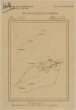 (N:31059) TERRITORIO DI CUFRA. (SE005034) Carte e stampe antiche: riproduzione a colori su carta (formato A4)