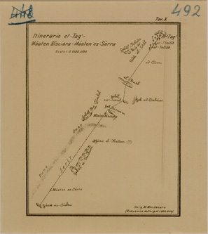(N:31158) ITINERARIO ET TAG MAATEN BISCIARA MAATEN ES SARRA (SE005090) Carte e stampe antiche: riproduzione a colori su carta (formato A4)