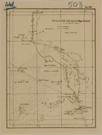 (N:31184) PERCORSO DELLA COLONNA AUTO MAGGIORE NICOLARDI (SE005102) Carte e stampe antiche: riproduzione a colori su carta (formato A4)