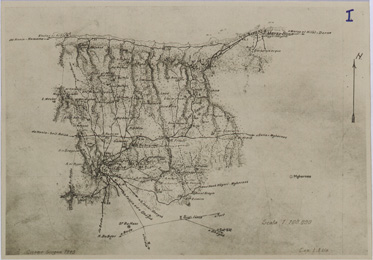 (N:31213) ITINERARI A SUD ED A EST DI CIRENE - TAVOLA I. (SE005283) Carte e stampe antiche: riproduzione a colori su carta (formato A4)