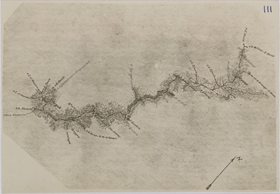 (N:31217) ITINERARI A SUD ED A EST DI CIRENE - TAVOLA III. (SE005285) Carte e stampe antiche: riproduzione a colori su carta (formato A4)