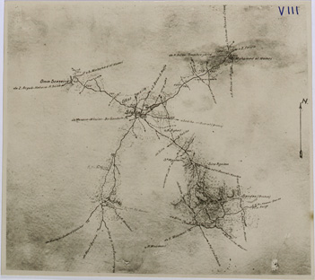 (N:31260) ITINERARI A SUD ED A EST DI CIRENE - TAVOLA VIII. (SE005289) Carte e stampe antiche: riproduzione a colori su carta (formato A4)