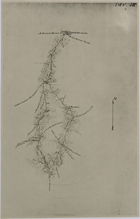 (N:31261) ITINERARI A SUD ED A EST DI CIRENE - TAVOLA IX. (SE005290) Carte e stampe antiche: riproduzione a colori su carta (formato A4)