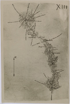 (N:31266) ITINERARI A SUD ED A EST DI CIRENE - TAVOLA XIII. (SE005294) Carte e stampe antiche: riproduzione a colori su carta (formato A4)