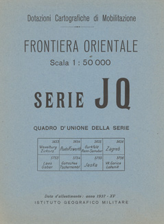 (N:34095) FRONTIERA ORIENTALE SERIE JQ  QUADRO D'UNIONE (SE008496) Carte e stampe antiche: riproduzione a colori su carta (formato A4)