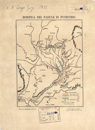 (N:419) BONIFICA DEL PADULE DI FUCECCHIO (B0000374) Carte e stampe antiche: riproduzione a colori su carta (formato A4)