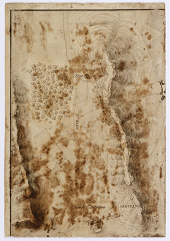 (N:6473) I. CARTA TOPOGRAFICA DEL BACINO DEL FUCINO - Tavola 1 
II. PIANTA E SEZIONE VERTICALE DELL'EMISSARIO DI CLAUDIO DAL SUO FONDO FINO ALLA SUPERFICIE DEL TERRENO. (B0001278) Carte e stampe antiche: riproduzione a colori su carta (formato A4)