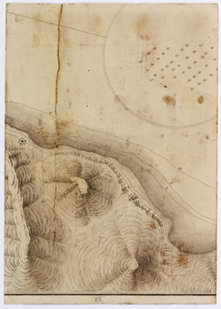 (N:6479) I. CARTA TOPOGRAFICA DEL BACINO DEL FUCINO - Tavola 7
II. PIANTA E SEZIONE VERTICALE DELL'EMISSARIO DI CLAUDIO DAL SUO FONDO FINO ALLA SUPERFICIE DEL TERRENO. (B0001284) Carte e stampe antiche: riproduzione a colori su carta (formato A4)