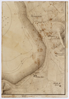 (N:6480) I. CARTA TOPOGRAFICA DEL BACINO DEL FUCINO - Tavola 8
II. PIANTA E SEZIONE VERTICALE DELL'EMISSARIO DI CLAUDIO DAL SUO FONDO FINO ALLA SUPERFICIE DEL TERRENO. (B0001285) Carte e stampe antiche: riproduzione a colori su carta (formato A4)