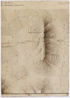 (N:6471) I. CARTA TOPOGRAFICA DEL BACINO DEL FUCINO 
II. PIANTA E SEZIONE VERTICALE DELL'EMISSARIO DI CLAUDIO DAL SUO FONDO FINO ALLA SUPERFICIE DEL TERRENO - Tavola 7 (B0001292) Carte e stampe antiche: riproduzione a colori su carta (formato A4)