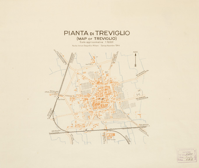 (N:13937) PIANTA DI TREVIGLIO (MAP OF TREVIGLIO) (B0006878) Carte e stampe antiche: riproduzione a colori su carta (formato A4)