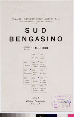 (N:2834) CARTA DELLA CIRENAICA :SUD DEL BENGASI - SIRTICA - CIRENAICA CENTRO ORIENTALE - QUADRO D'UNIONE (B0010732) Carte e stampe antiche: riproduzione a colori su carta (formato A4)