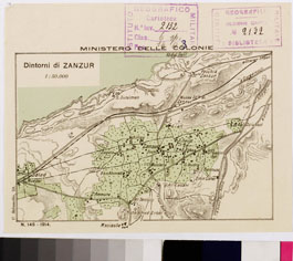 (N:3715) DINTORNI DI ZANZUR - Tavola 5 di 6 (B0010979) Carte e stampe antiche: riproduzione a colori su carta (formato A4)