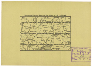 (N:35606) HYPSOMETRISCHE KARTE DER OST ALPEN (Carta ipsometrica delle Alpi Orientali) - QUADRO D'UNIONE (B0020992) Carte e stampe antiche: riproduzione a colori su carta (formato A4)