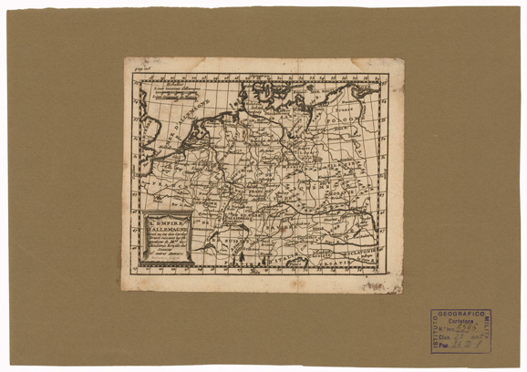 (N:35711) L'EMPIRE D'ALLEMAGNE DIVISE EN SES DIXCERCLES (B0021099) Carte e stampe antiche: riproduzione a colori su carta (formato A4)