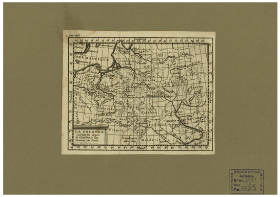 (N:35908) LA POLOGNE (B0021219) Carte e stampe antiche: riproduzione a colori su carta (formato A4)