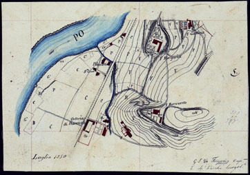 (N:1742) DINTORNI DI TORINO -TAV. 5. (CA001571) Carte e stampe antiche: riproduzione a colori su carta (formato A4)
