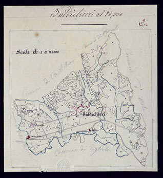 (N:13650) TERRITORIO COMPRESO TRA RACCONIGI, MORETTA, SAVIGLIANO, ALESSANDRIA ED IVREA - BALDICHIERI. (CA001859) Carte e stampe antiche: riproduzione a colori su carta (formato A4)