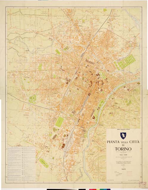 (N:13771) PIANTA DELLA CITTA' DI TORINO (B0006728, B0006729, B6728-29) Carte e stampe antiche: riproduzione digitale a 150 DPI