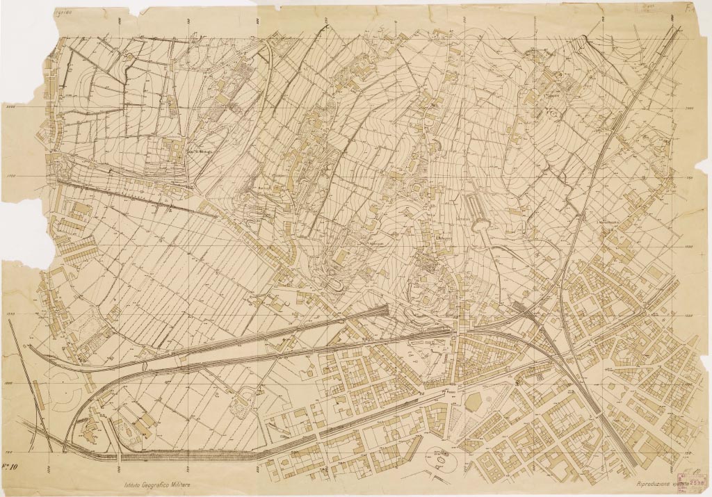 (N:13400) PIANO REGOLATORE DI AMPLIAMENTO DELLA CITTA' DI FIRENZE - Foglio 10 - Montughi e il Pellegrino (B0006960, B0006961, B6960-61) Carte e stampe antiche: riproduzione digitale a 150 DPI