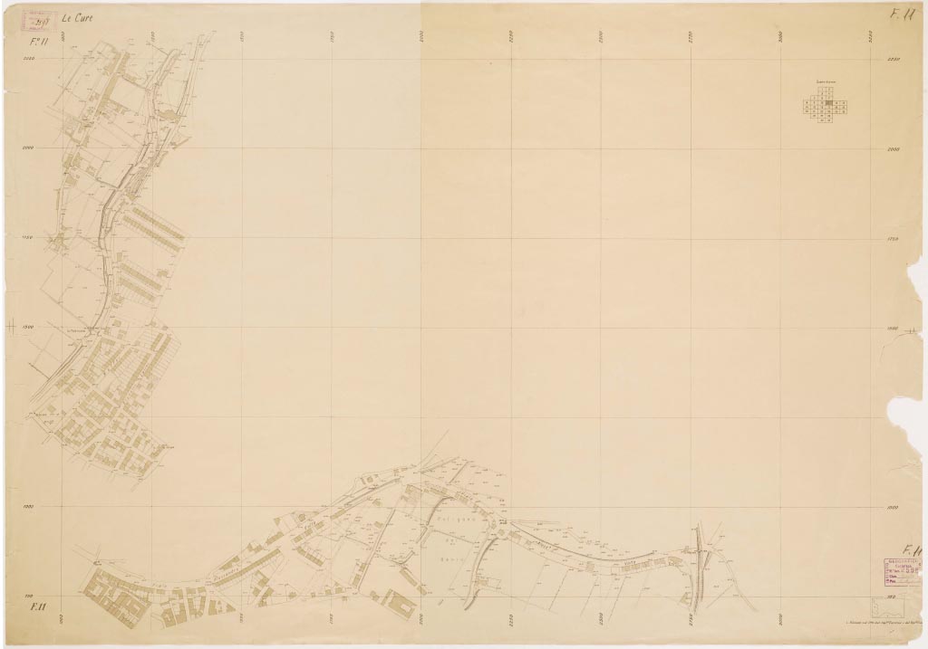(N:13402) PIANO REGOLATORE DI AMPLIAMENTO DELLA CITTA' DI FIRENZE - Foglio 11 - Le Cure (B0006962, B0006963, B6962-63) Carte e stampe antiche: riproduzione digitale a 150 DPI