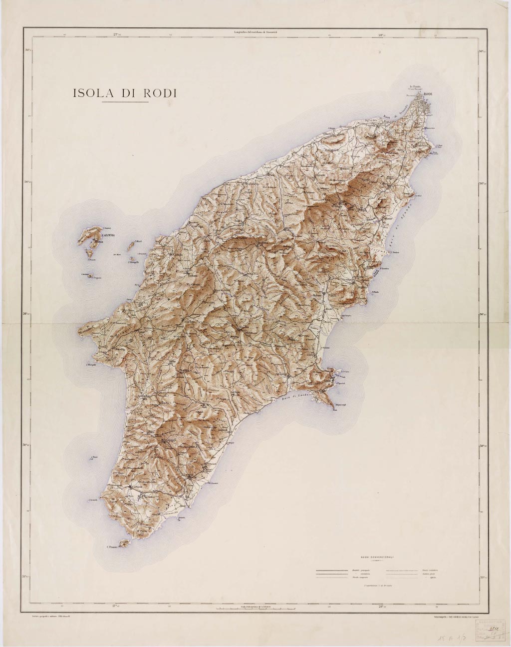 (N:10673) ISOLA DI RODI (B0010049, B0010050, B10049-0) Carte e stampe antiche: riproduzione digitale a 300 DPI